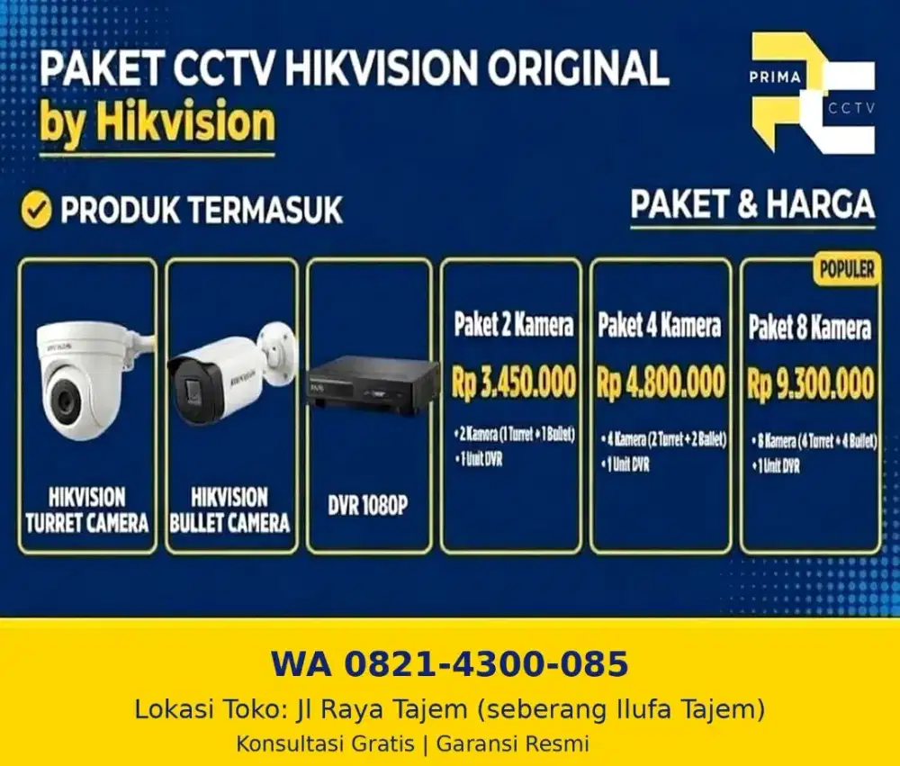 CCTV SIAP PASANG HIKVISION 2MP