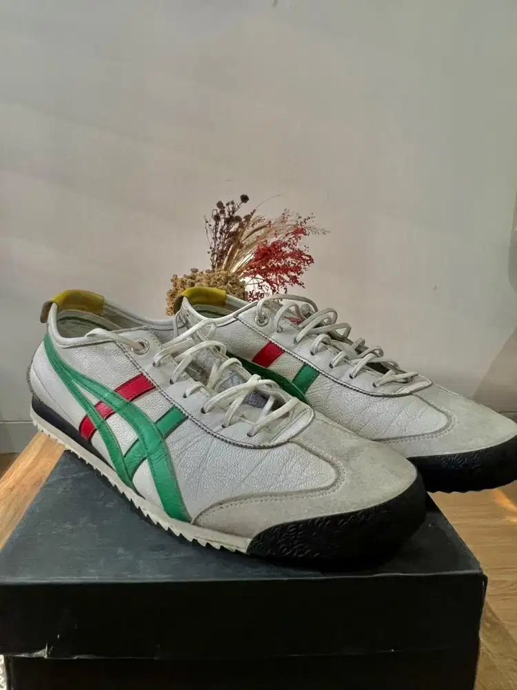 Onitsuka Tiger Mexico 66 SD Lace-Up Running Shoes White Green Red