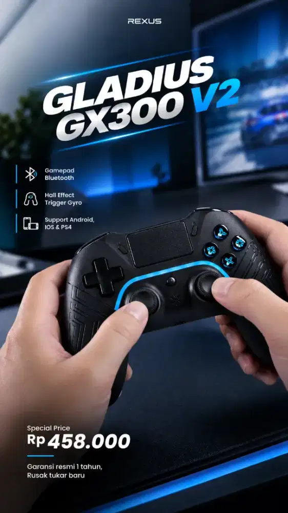 Rexus Gamepad bluetooth Gladius GX300 v2