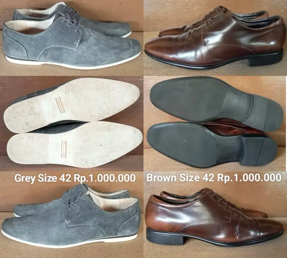 Sepatu kulit Oxford derby size 42