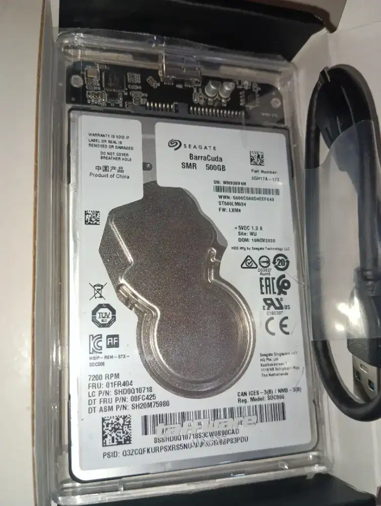 Hdd Eksternal Seagate 500GB slim 7200rpm