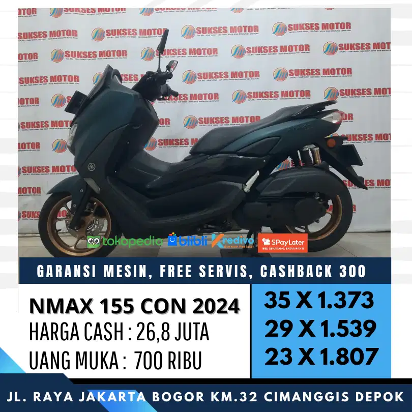 NMAX 155 CON 2024 MULUS DP KREDIT HANYA 700 PROMO CASHBACK 300