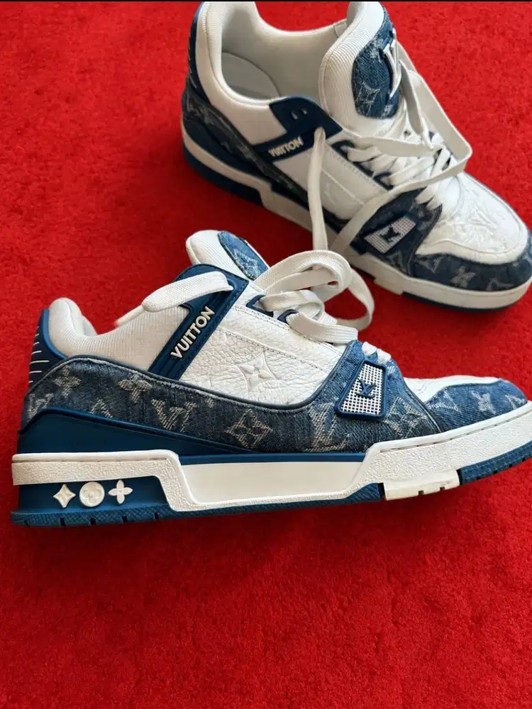Louis Vuitton (LV) Trainer Sneaker Denim Blue - Size 7 / 70 Original