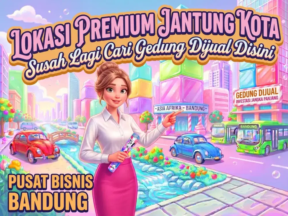 JUAL GEDUNG DI ASIA AFRIKA, BRAGA, BANDUNG KOTA.