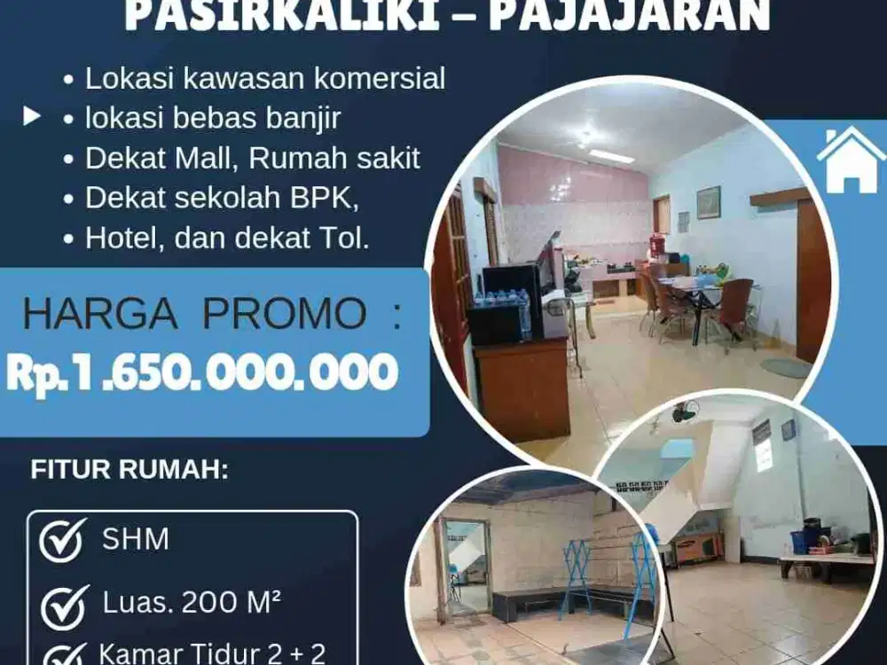 termurah! rumah hitung tanah untuk kost pajajaran bandung