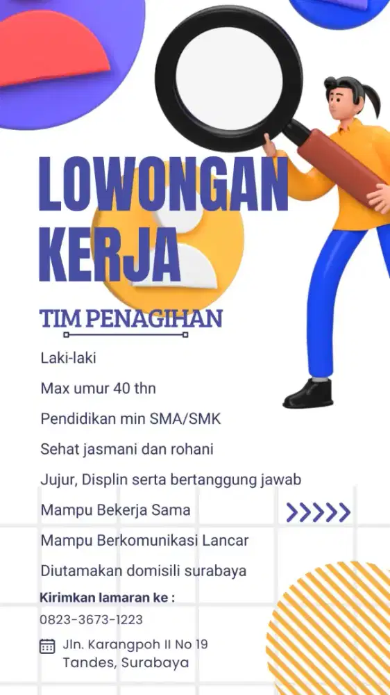 Info Loker Bagian Penagihan