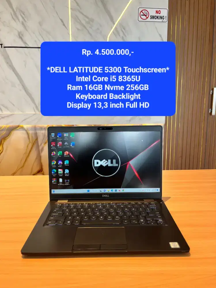 DELL Latitude 5300 Touchscreen Core I7 8665U Ram 16GB Nvme 256GB