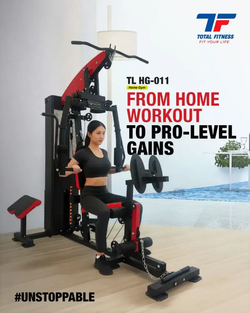 Alat fitness rumahan laris kalimantan home gym leg press