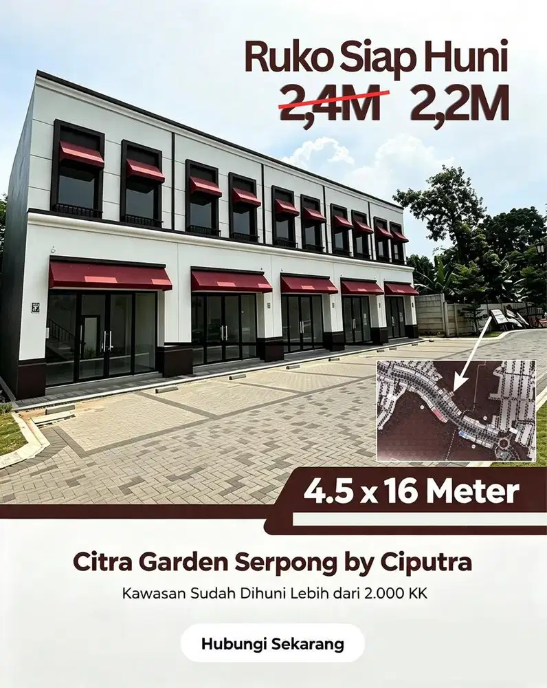 Ruko Baru 2 Lantai Siap Huni Citra Garden Serpong