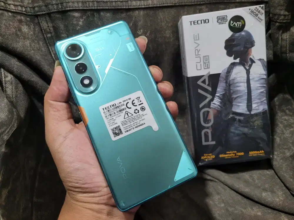 Tecno Pova curve 5g ram 8/256gb mulus fullset original nominus