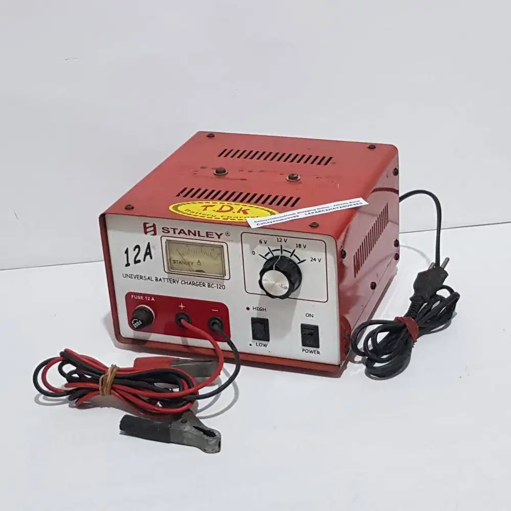 Charger Baterai Aki Stanley 12A BC-120 Mobil Motor 12V 24V Battery