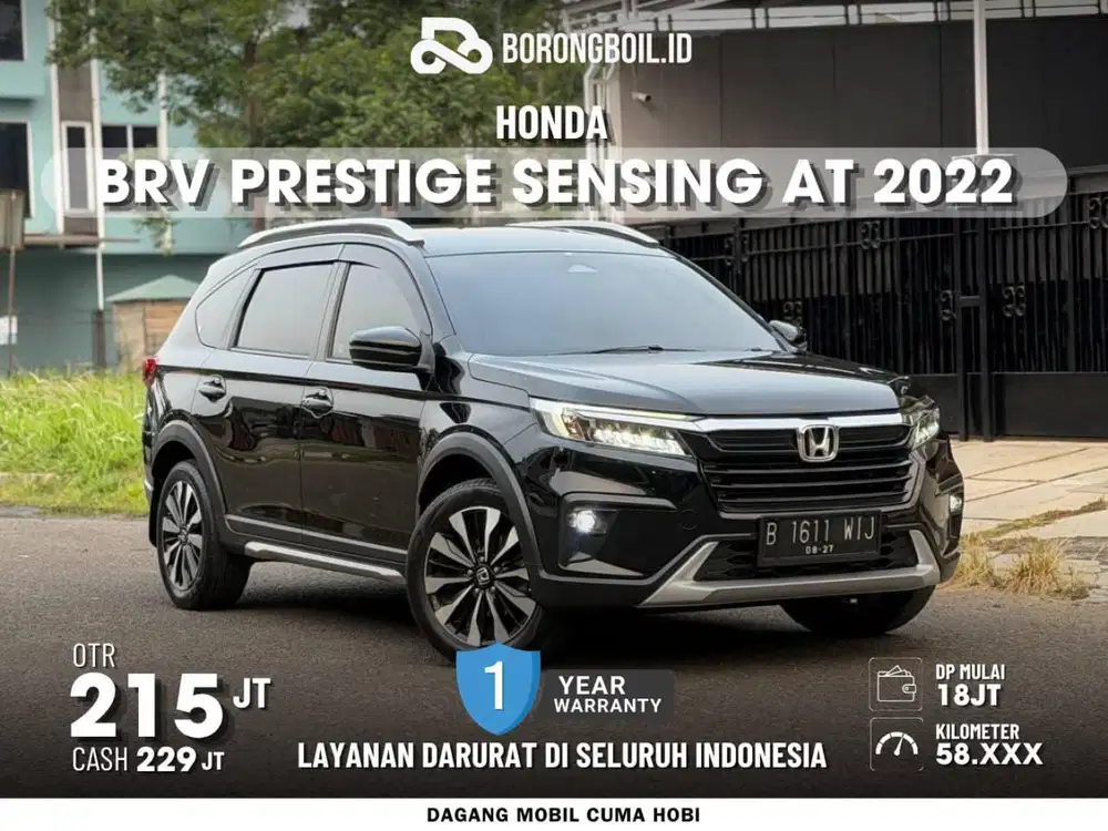 NEW HONDA BRV PRESTIGE SENSING 1.5 AT 2022 HITAM LOW KM ISTIMEWA