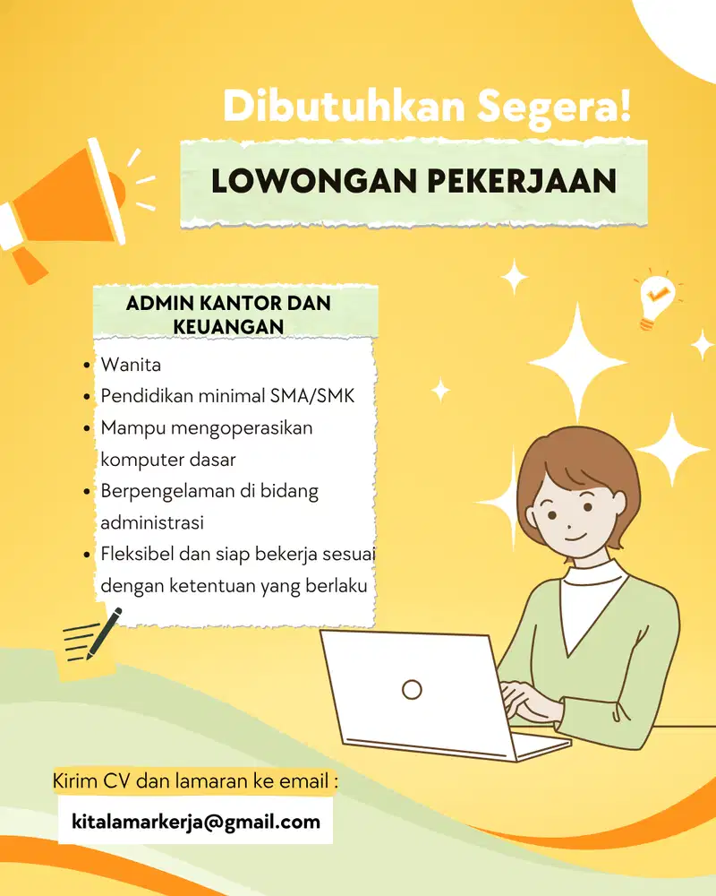 LOWONGA KERJA STAF ADMINISTRASI