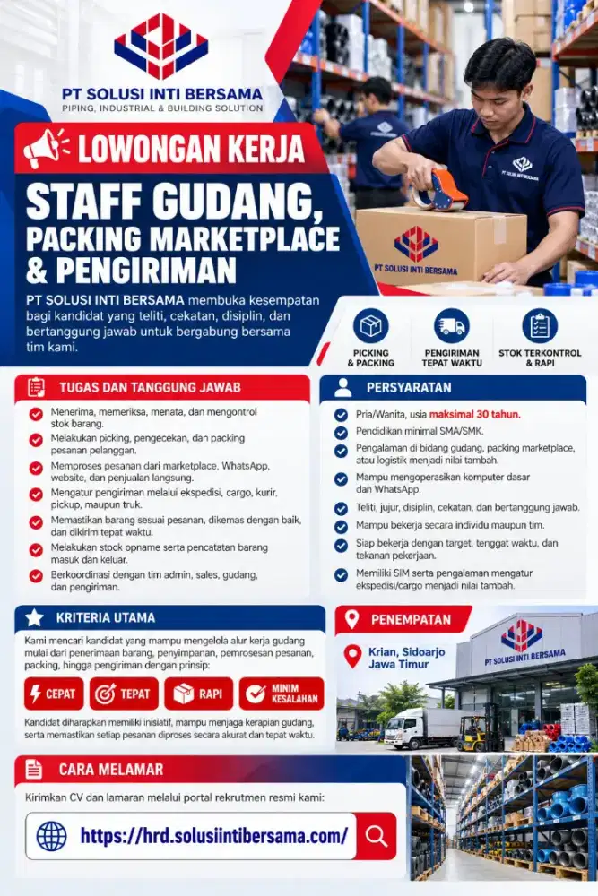 Lowongan Staff gudang