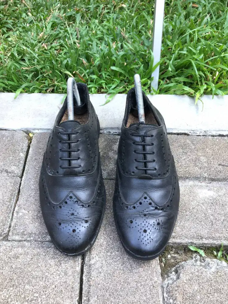 Sepatu Kulit Size 40 Portee Goods Wingtip Brogue Black