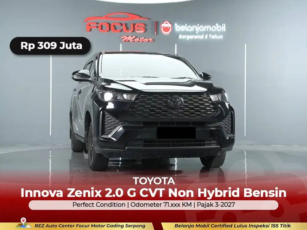 [ GARANSI 5THN ] Toyota Zenix 2.0 G Non Hybrid Bensin 2023/2024/2025