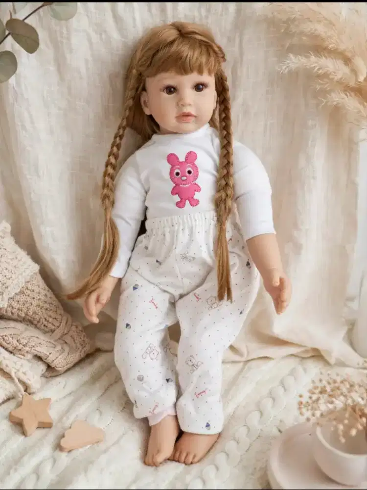 Boneka reborn  baby doll soft silicone 60cm