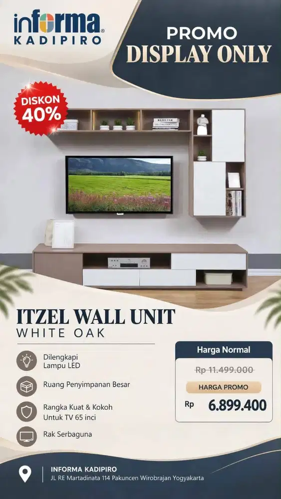 Rak TV Informa Itzel, Bekas display only