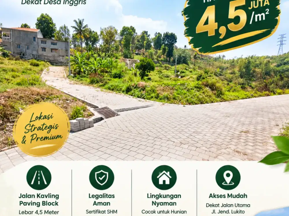 Kavling Jatinangor Mulai Rp4,5 Juta/m², Strategis Dekat Kawasan Kampus!