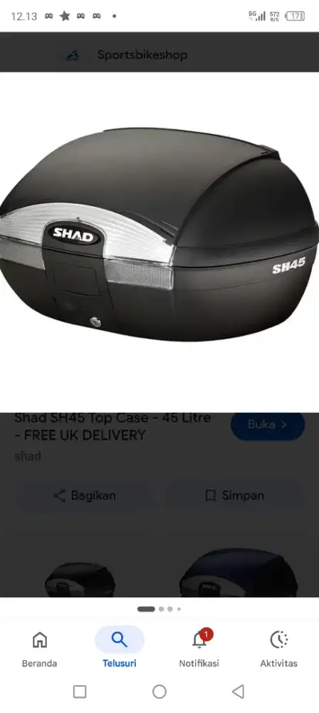 Di jual aja box shad 45