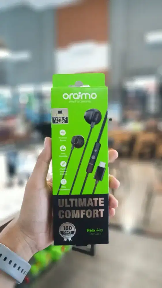 Headset Oraimo Jack Tipe-C Halo C OEP-650 1.2 Meter Bass Stereo