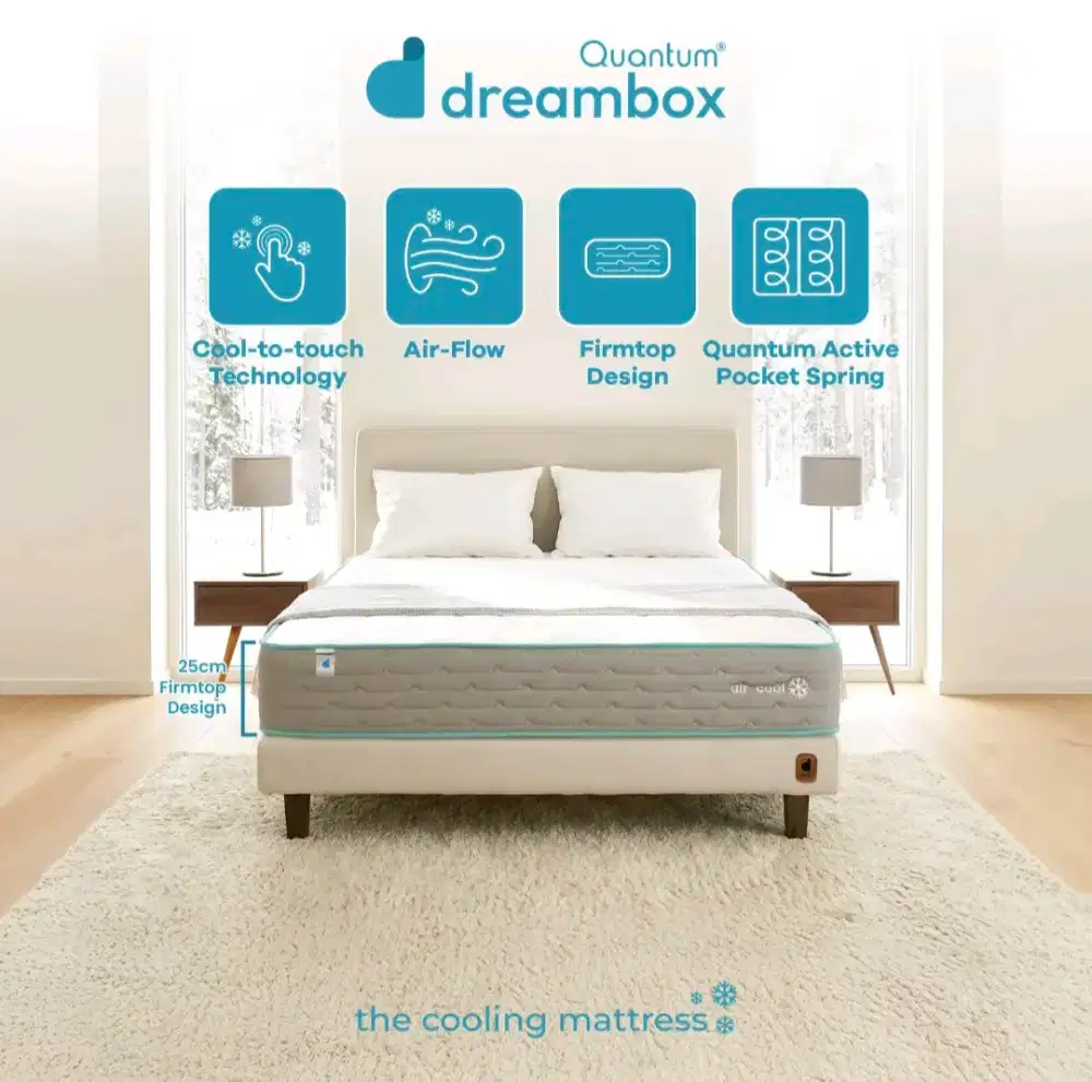 Kasur merk dreambox aircool 180x200 tinggi 25cm