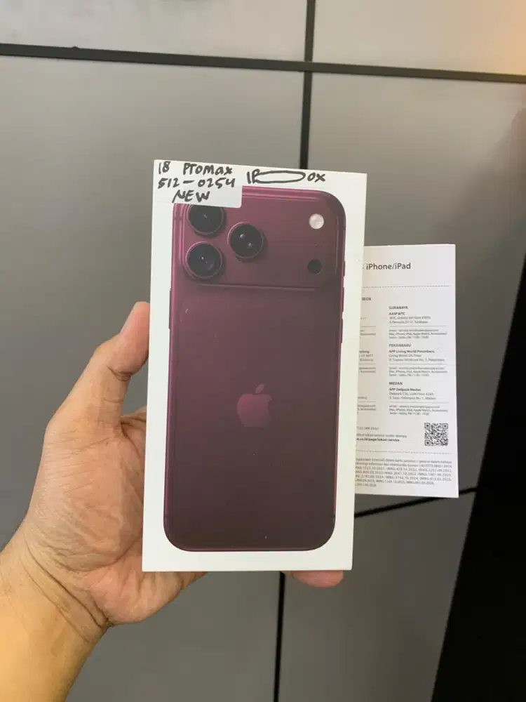 Iphone 18 Promax 512 Gb Burgundy New Resmi ibox