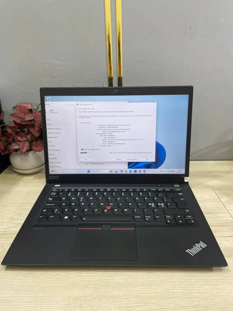 LAPTOP LENOVO T14s RYZEN 5-4650 16/256 LAYAR 14 INCH *ET