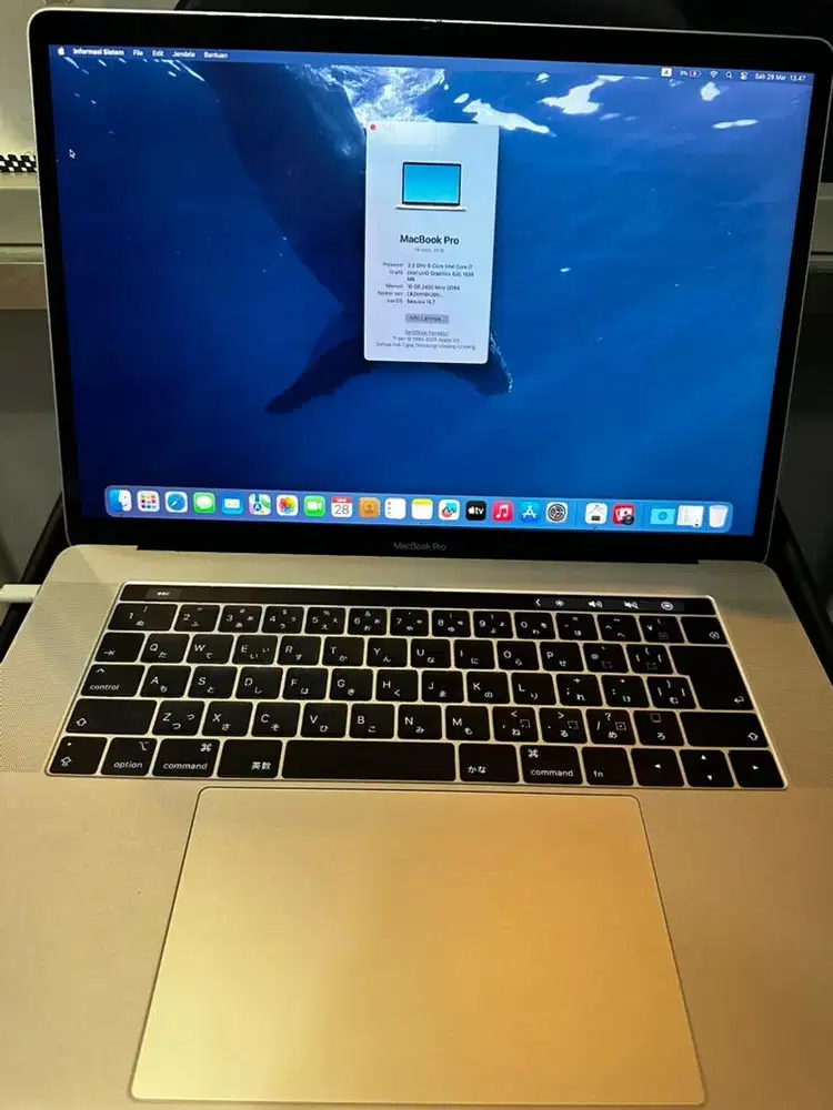 MACBOOK PRO 2018 15 INCI RAM 32GB SSD 512GB UNIT BESAR UNIT ONLY