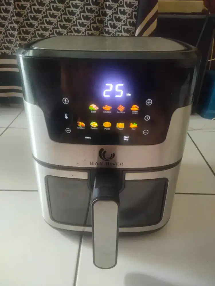 HAN RIVER Air Fryer Digital Touch Screen kapasitas 8L.