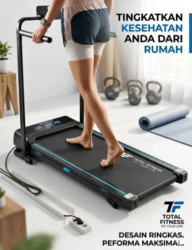 TREADMILL ELEKTRIK WALKING PAD TOTAL TL 220 ALAT FITNESS BARU