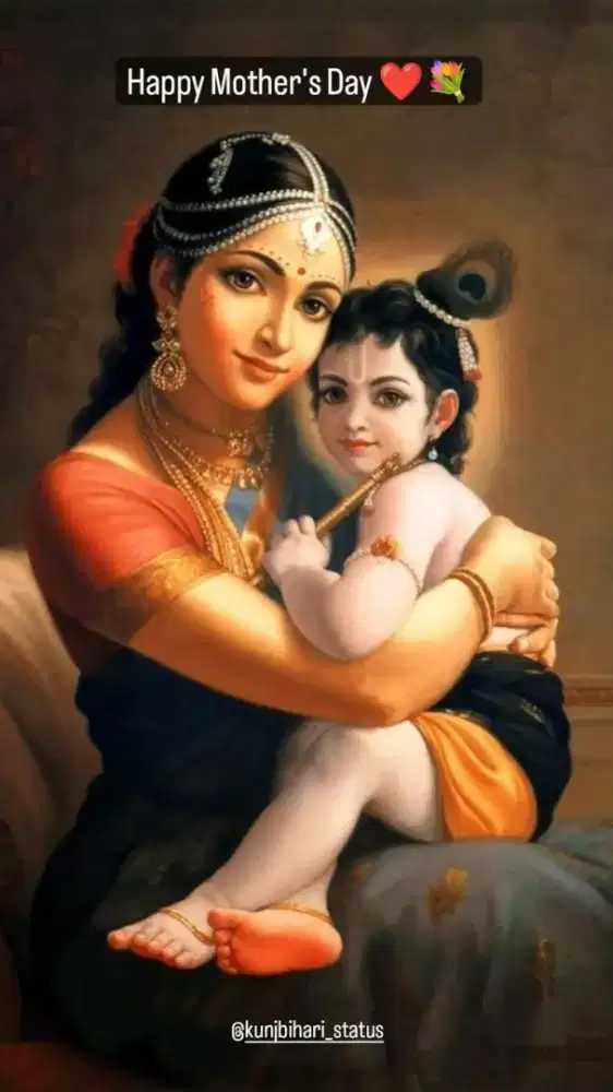 Lukisan Yashoda and Krishna