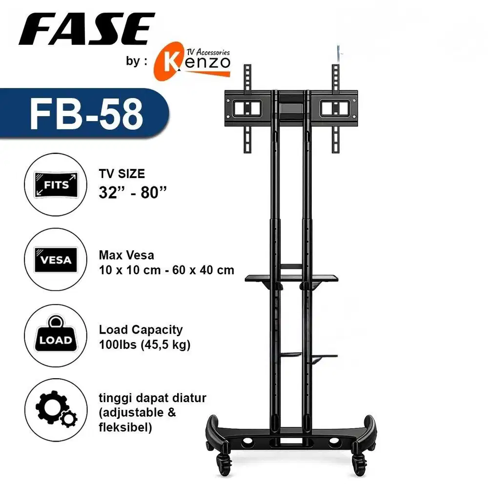 New Standing Bracket TV untuk JUMBO 32-80inchi BEST QUALITY