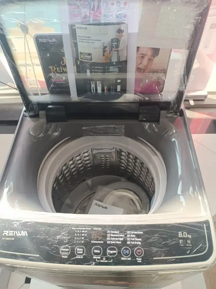 Reiwa Mesin Cuci WT0802CGR 8kg (Free Roda + Rinso Cair)