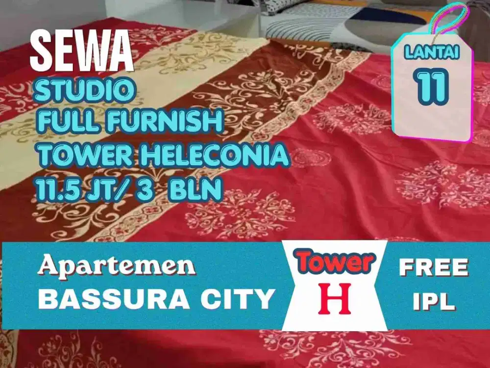 Sewa Studio Furnish Tower H Apartemen Bassura City