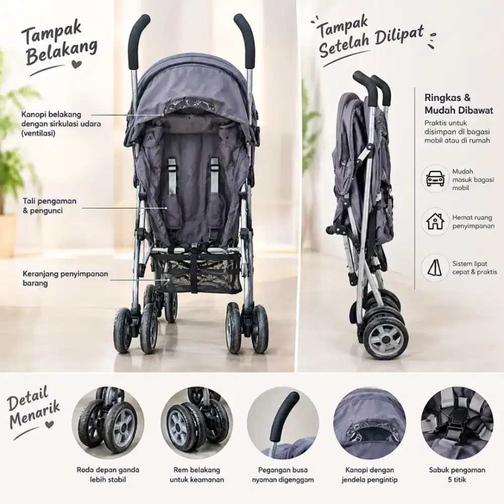 Jual stroller 2nd kondisi bagus