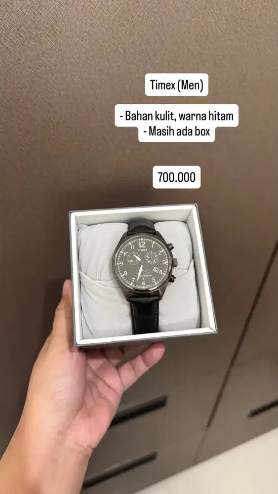 Timex Waterbury TW2R88400 Chronograph 42 mm Hitam + Box
