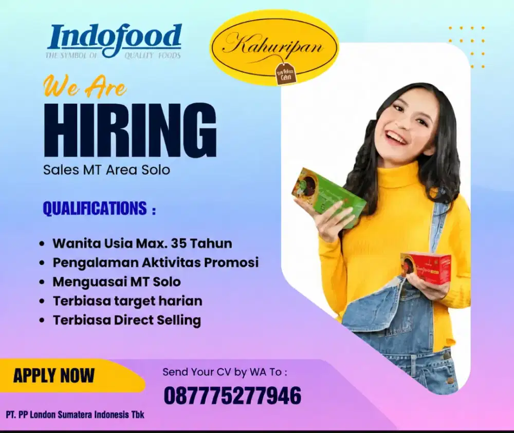 Sales Modern Trade wilayah Surakarta