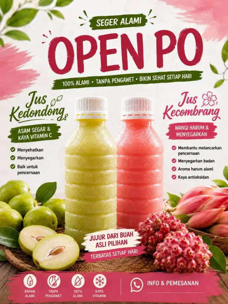 Jus buah kedondong dan jus buah hongjay