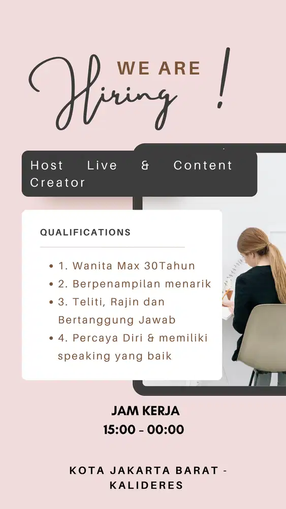 LOWONGAN KERJA HOST LIVE