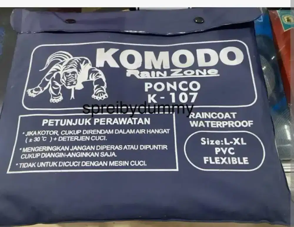 Jas hujan komodo masih baru