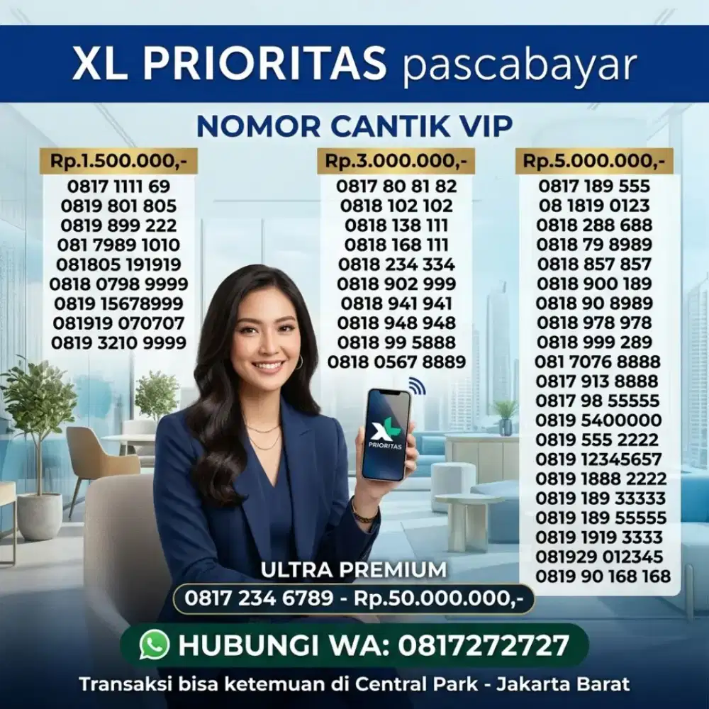 NOMOR CANTIK XL PRIORITAS PASCABAYAR
