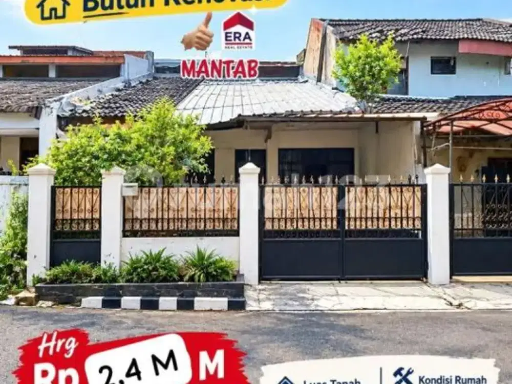 Rumah Tua di Lokasi Premium Duren Sawit! LT 152 M², Akses Jalan Lebar, Dekat 2 Stasiun, Cocok untuk Renovasi atau Bangun Rumah Impian