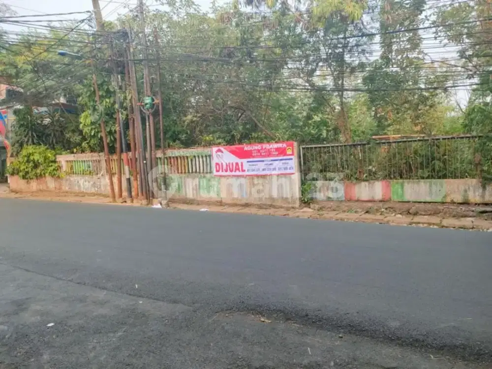 Dijual Tanah Komersial Pinggir Jl Raya Pondok Ranggon Cipayung LT 1.552 M² SHM