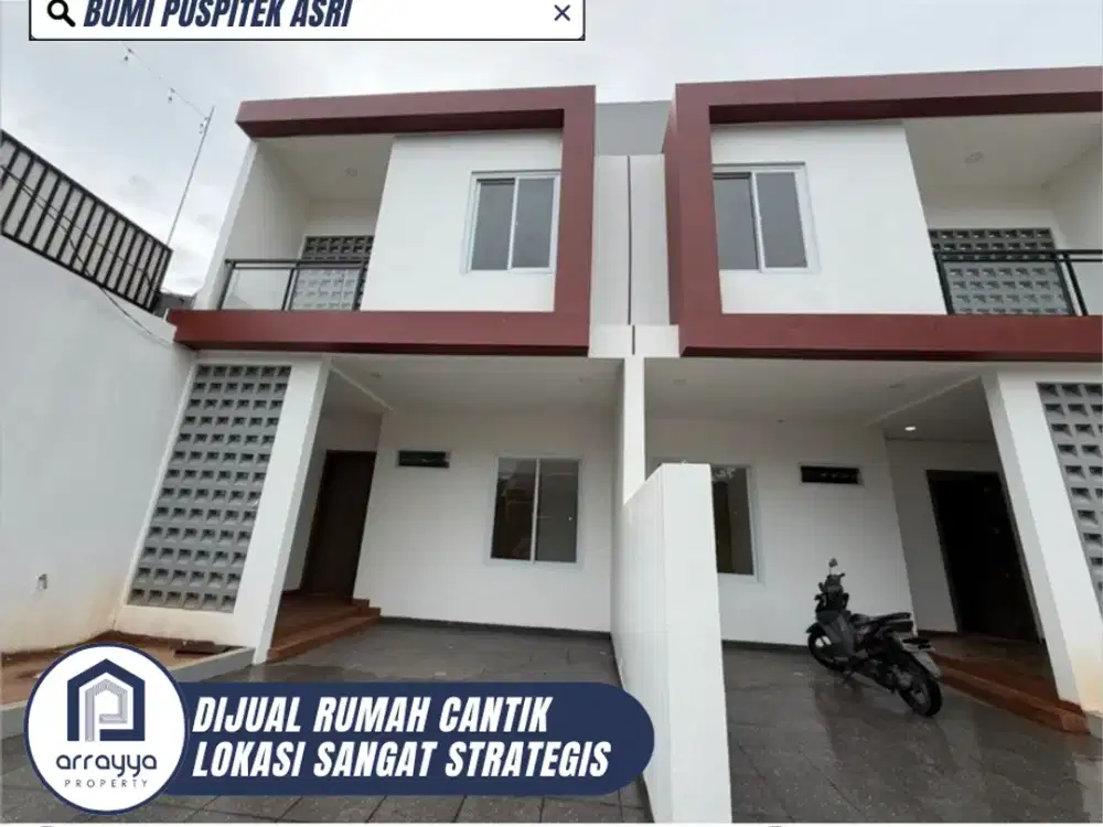 DIJUAL RUMAH CANTIK 2 LANTAI LOKASI STRATEGIS DI BUMI PUSPITEK ASRI (ENB715)