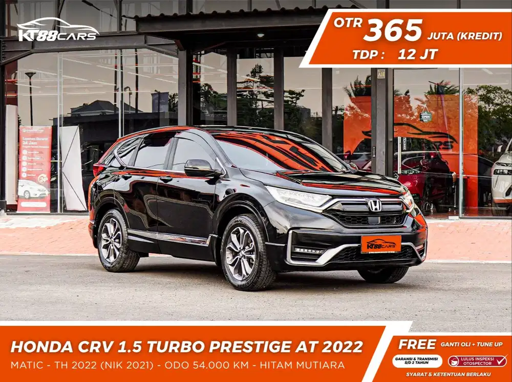 Honda CRV 1.5 Turbo Prestige Sensing 2021 pemakaian 2022 hitam matic