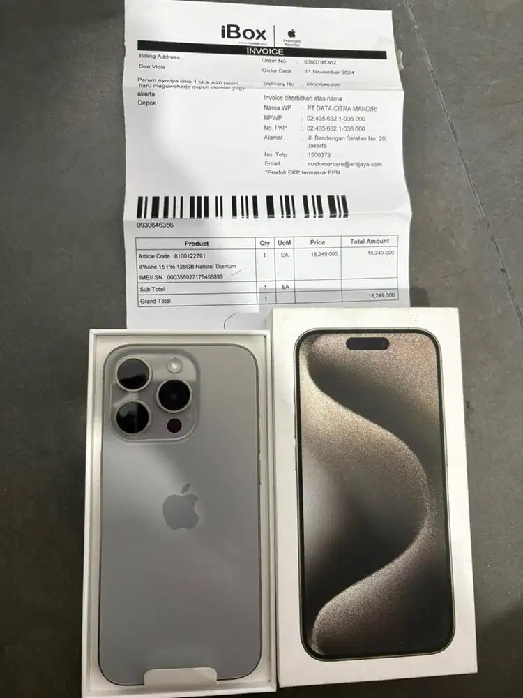 Iphone 15 pro 128gb ibox