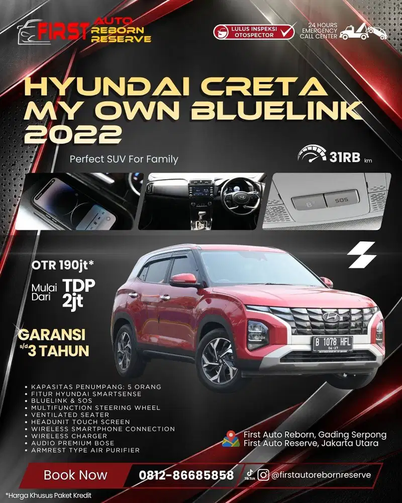 (TDP2jt) Hyundai Creta My Own Bluelink 2022