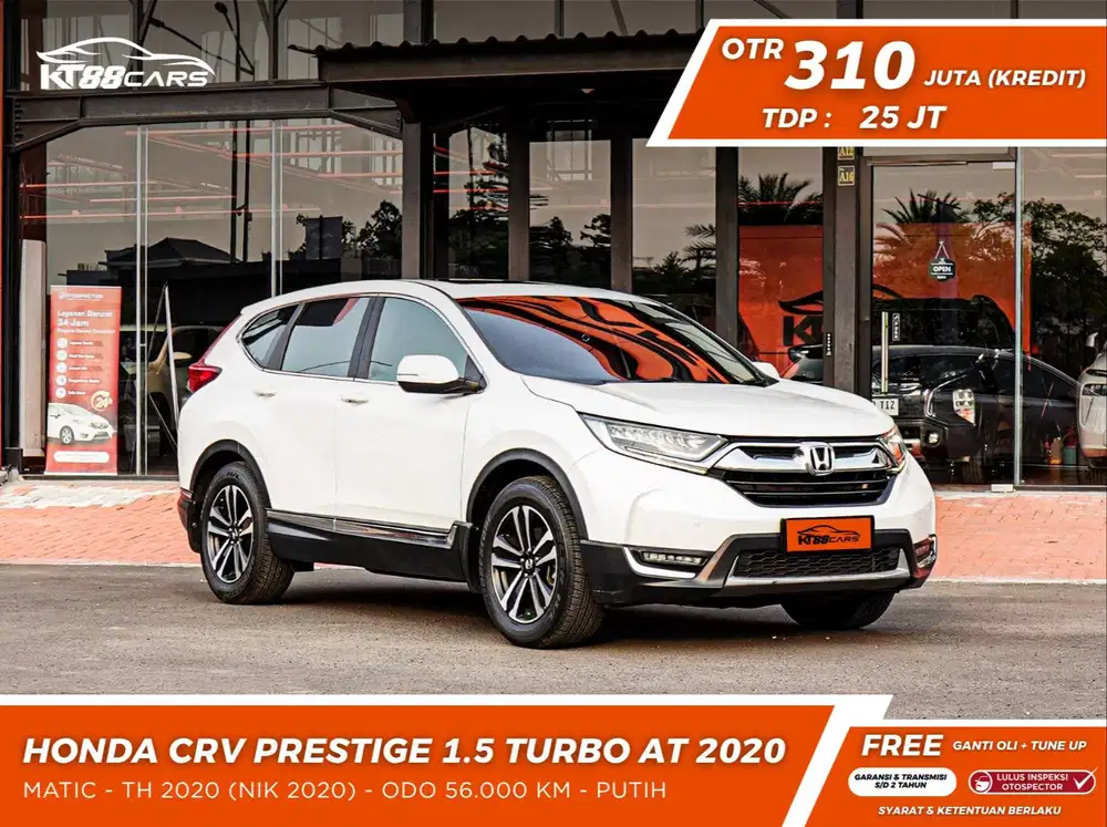 Honda CRV Prestige 1.5 Turbo 2020 putih matic sunroof