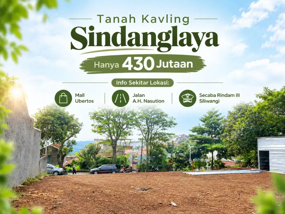 Tanah Kavling Strategis, Dekat Mall Ubertos - Sindanglaya